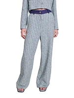 Wide-Leg Tweed Trousers