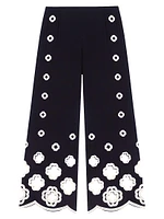 Wide-Leg Crochet Trousers