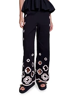 Wide-Leg Crochet Trousers