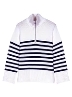 Breton Jumper with Zip Collar