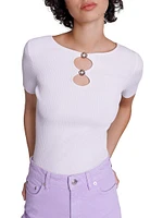 Cutaway Knit Top With Jewellery