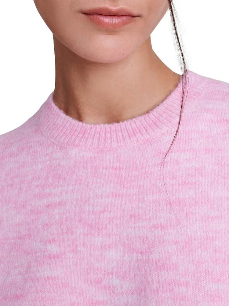 Cropped Knit Jumper with Drawstring