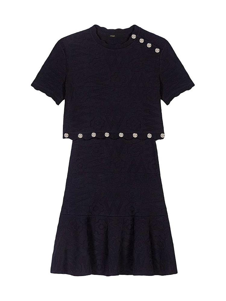 Trompe L'ſil Knit Mini Dress