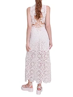 Beaded Crochet Maxi Dress