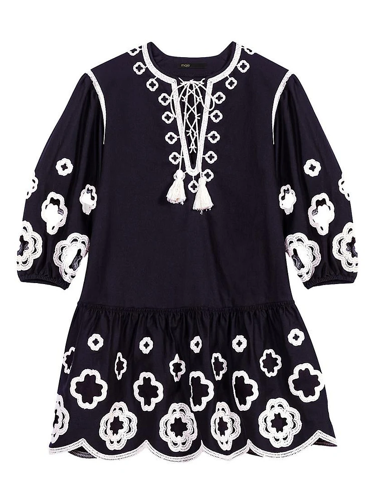 Short Embroidered Tunic Dress