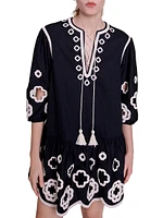 Short Embroidered Tunic Dress