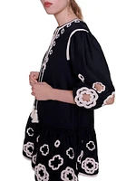 Short Embroidered Tunic Dress