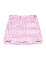 Jacquard Skirt Effect Shorts