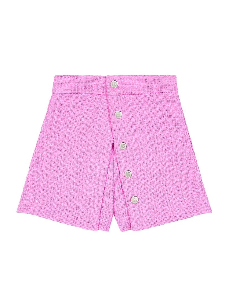 Panelled Tweed Shorts