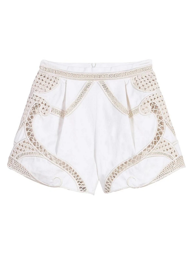 Crochet-Knit Shorts