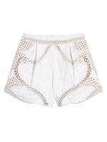 Crochet-Knit Shorts