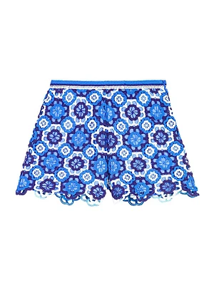 Three-tone Crochet Shorts