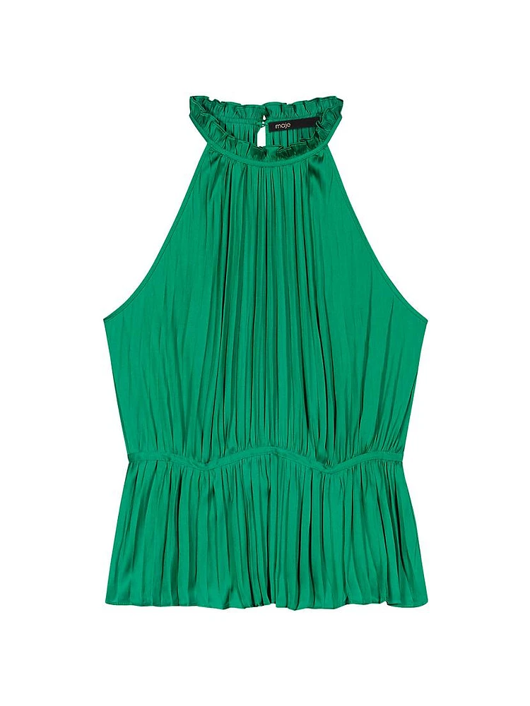 Pleated Satin Top