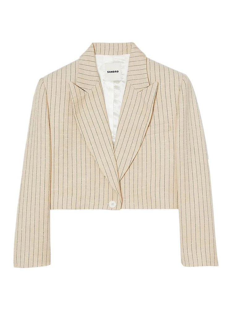 Stripy Cropped Jacket