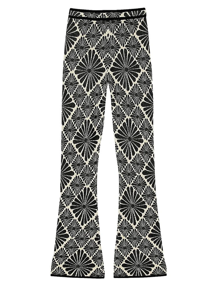 Floral Jacquard Trousers