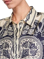 Patterned Silk Shirt