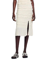 Openwork Knit Midi Skirt