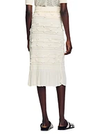 Openwork Knit Midi Skirt