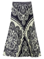 Floaty Bandana-Print Maxi Skirt