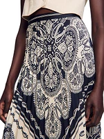 Floaty Bandana-Print Maxi Skirt