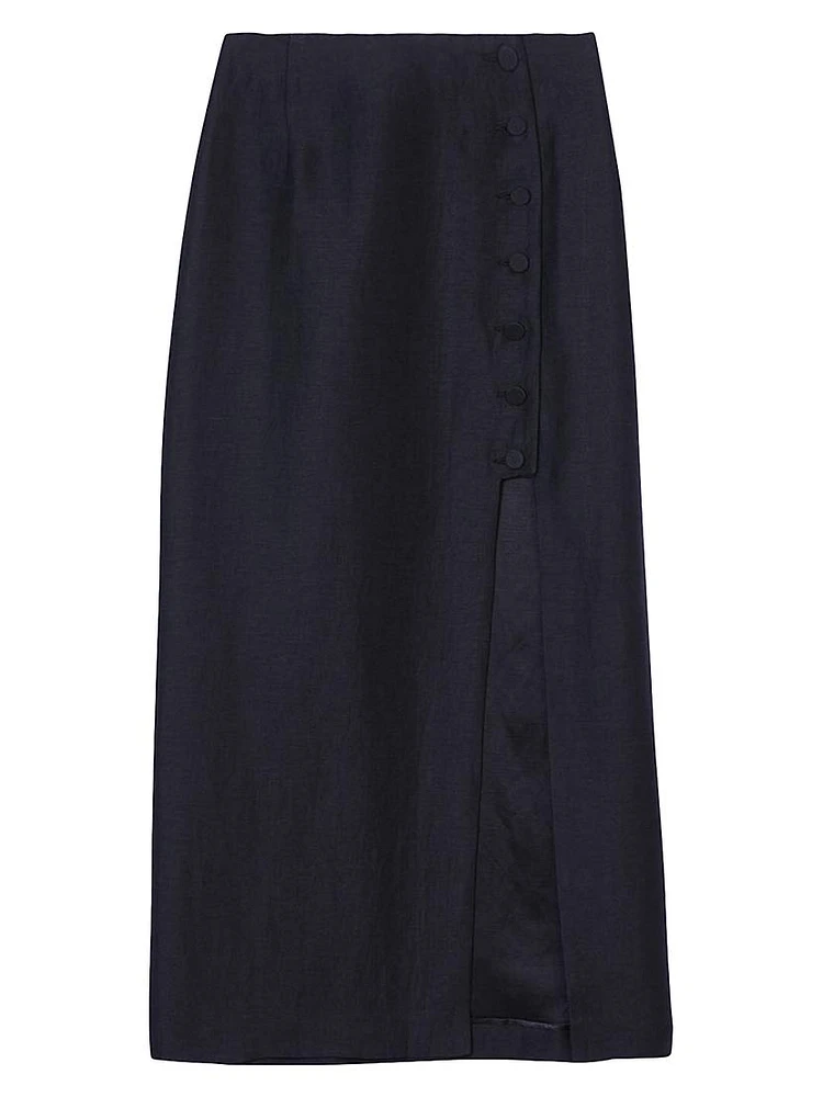 Slit Midi Skirt