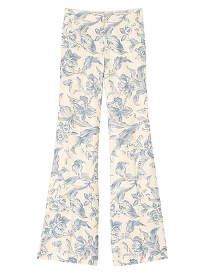 Flower Print Trousers