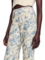 Flower Print Trousers