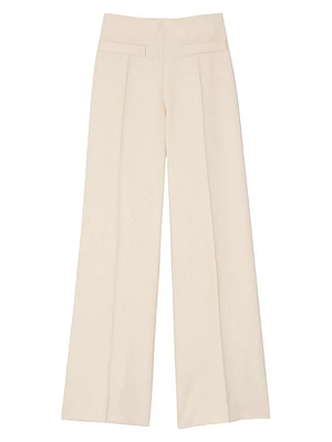 Wide-Leg Trousers with Darts