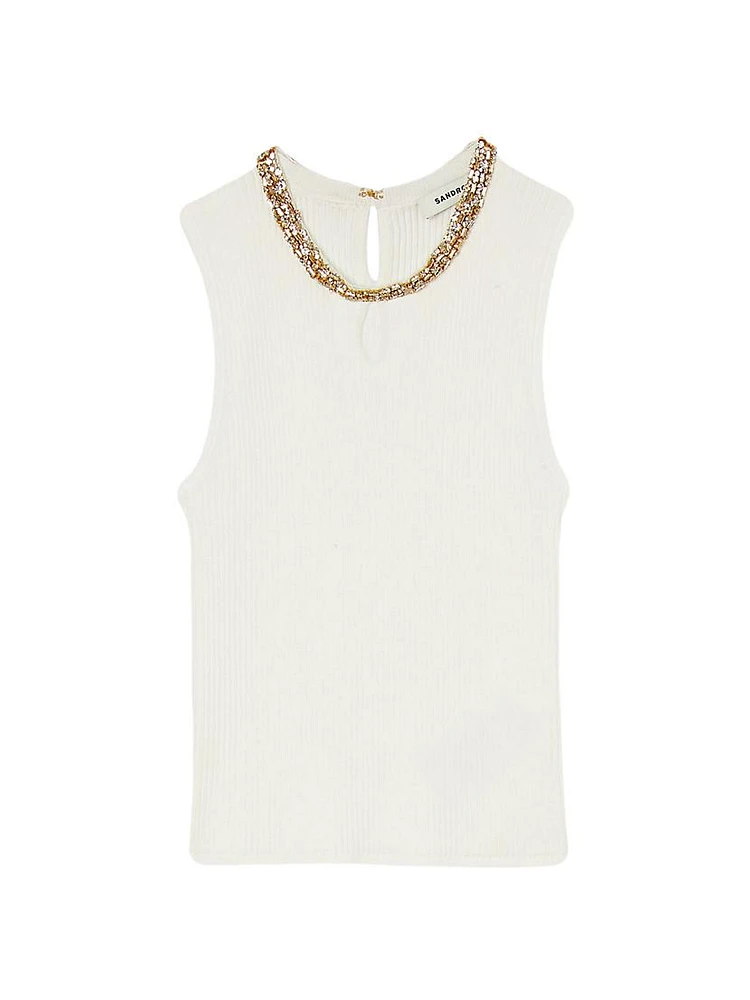 Vest Top with Jewellery Neck