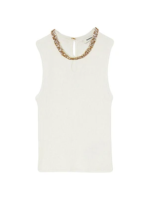 Vest Top with Jewellery Neck