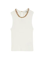 Vest Top with Jewellery Neck