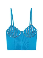 Seashell Rhinestone Bustier Top