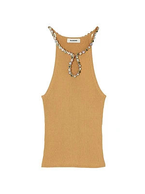 Vest Top with Rhinestones