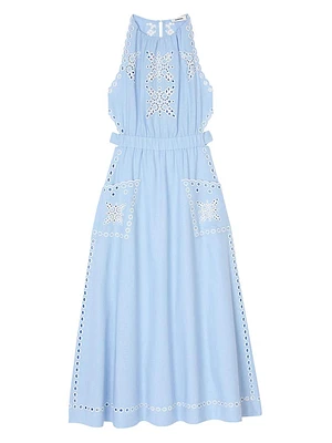 Broderie Anglaise Midi Dress