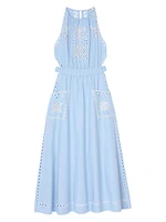 Broderie Anglaise Midi Dress