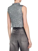 Smocked Top with Sequins