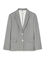 Satin-Effect Suit Jacket