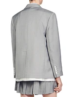 Satin-Effect Suit Jacket