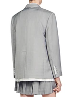 Satin-Effect Suit Jacket