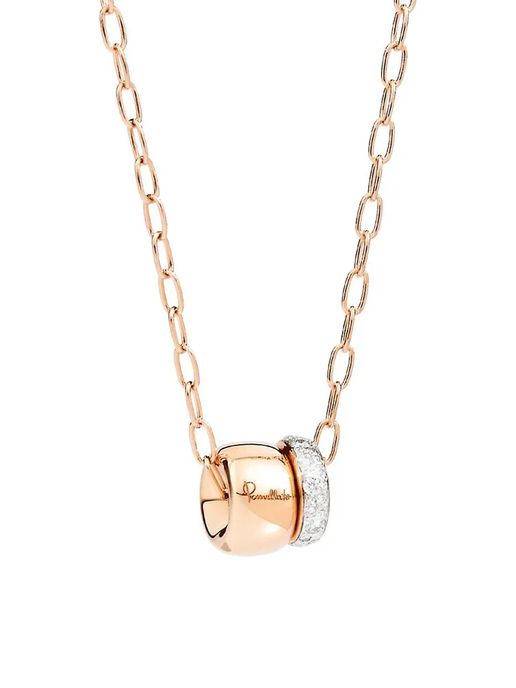 Iconica 18K Rose Gold & Diamonds Pendant Necklace