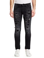 5620 3D Zip Knee Skinny Jeans