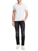 5620 3D Zip Knee Skinny Jeans