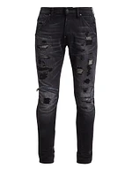 5620 3D Zip Knee Skinny Jeans