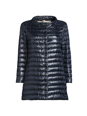 Three-Quarter Sleeve Puffer Jacket