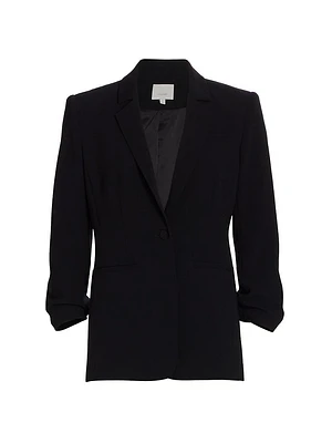 Khloe Crepe Ruched Blazer