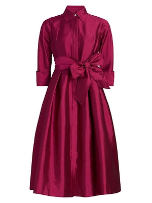 Silk Taffeta Shirtdress