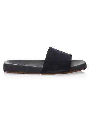 Suede Slide Sandals