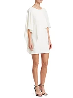 Flowy Sleeve Boatneck Shift Dress