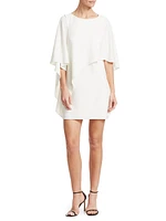 Flowy Sleeve Boatneck Shift Dress