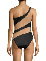 Snake Mesh Mio Illusion One-Piece Swimsuit